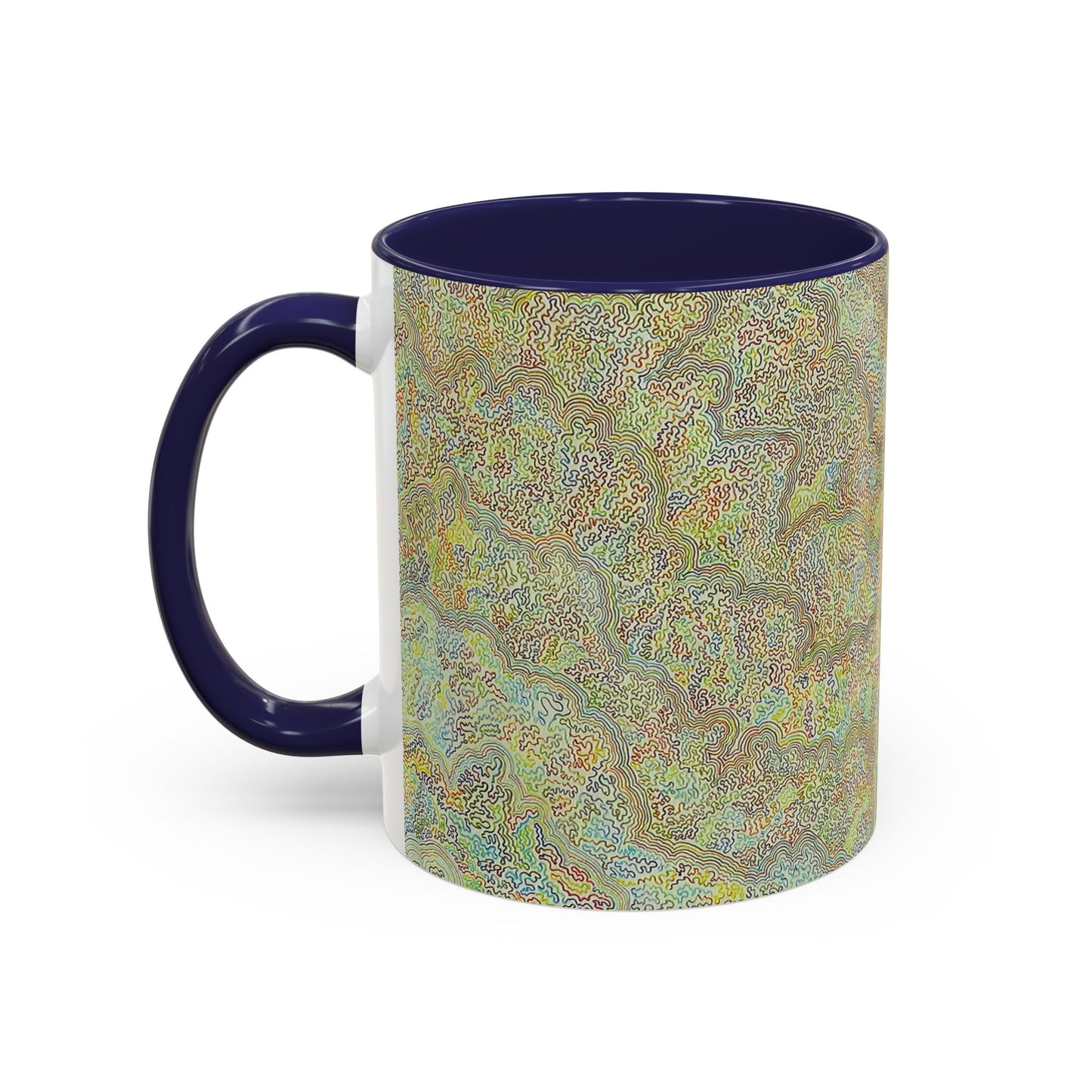 Bohemian Accent Coffee Mug - Colorful Swirl Design for Art Lovers