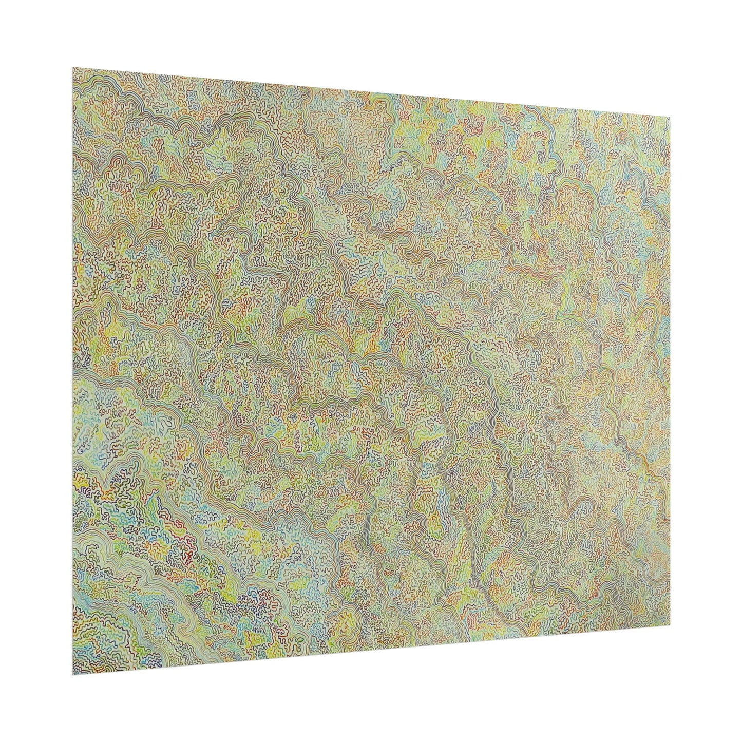 (Single Line Drawing) Abstract Aesthetic Rolled Poster – Colorful Swirl Wall Art