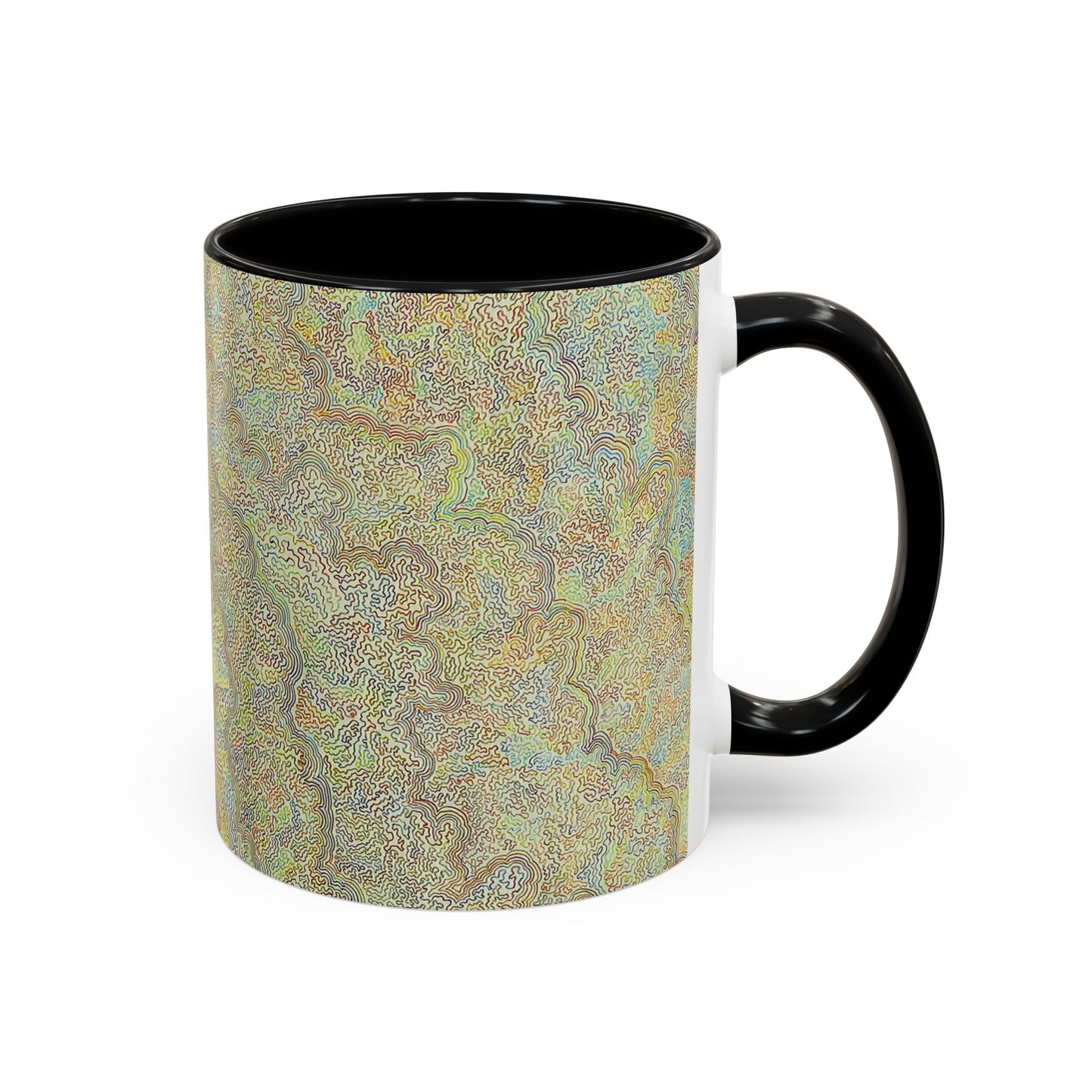 Bohemian Accent Coffee Mug - Colorful Swirl Design for Art Lovers