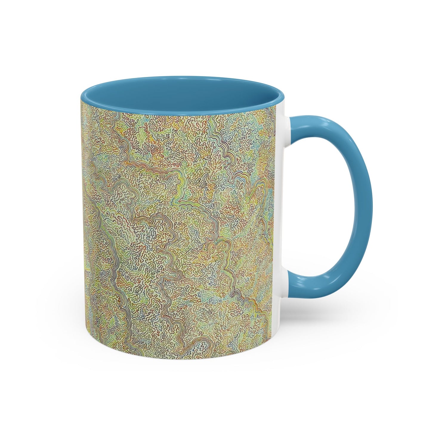 Bohemian Accent Coffee Mug - Colorful Swirl Design for Art Lovers