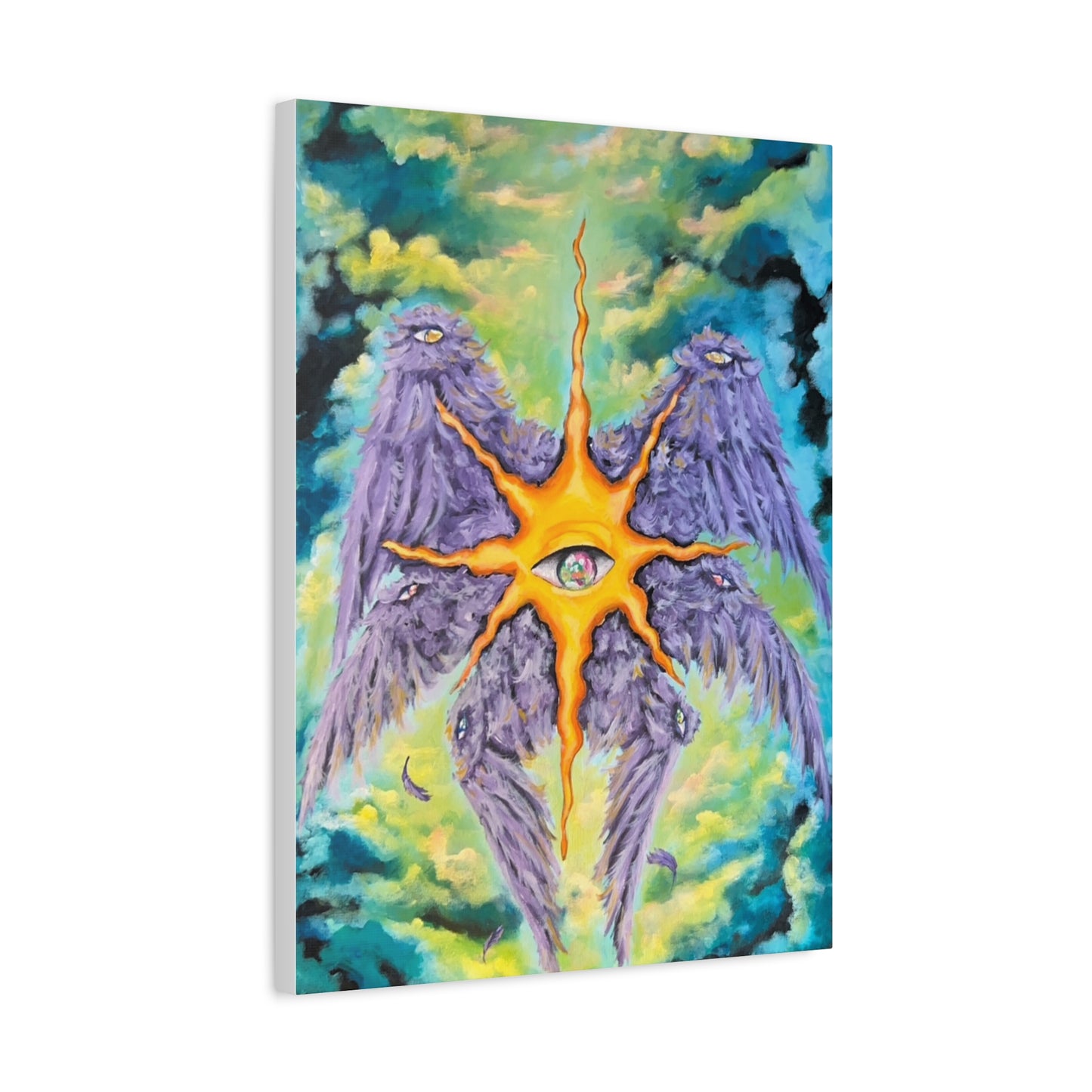 Fear Not II Canvas Art – Angelic Wings & Cosmic Vibe for Home Decor
