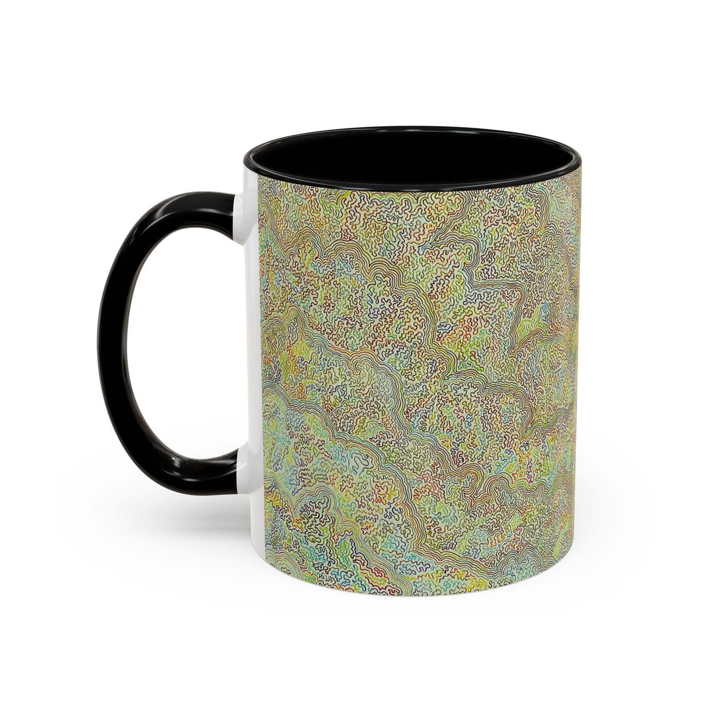 Bohemian Accent Coffee Mug - Colorful Swirl Design for Art Lovers