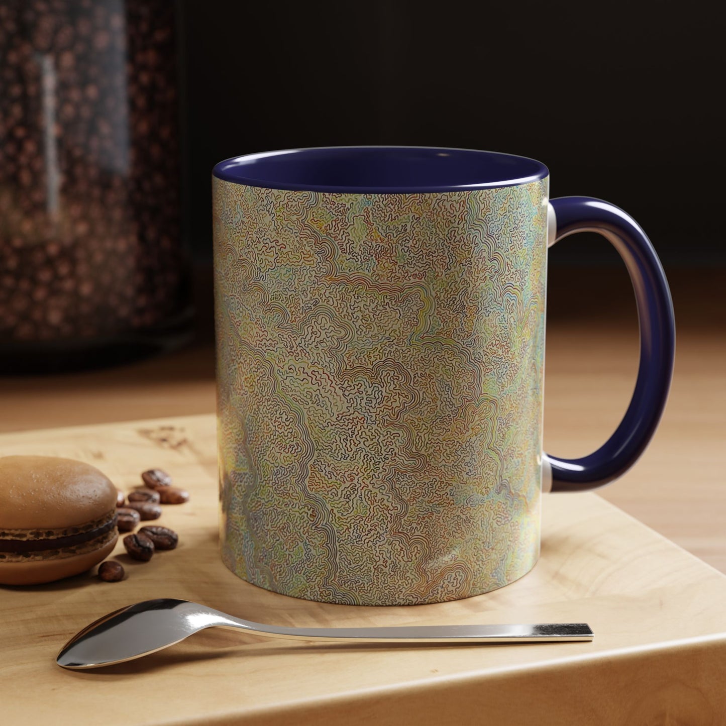 Bohemian Accent Coffee Mug - Colorful Swirl Design for Art Lovers