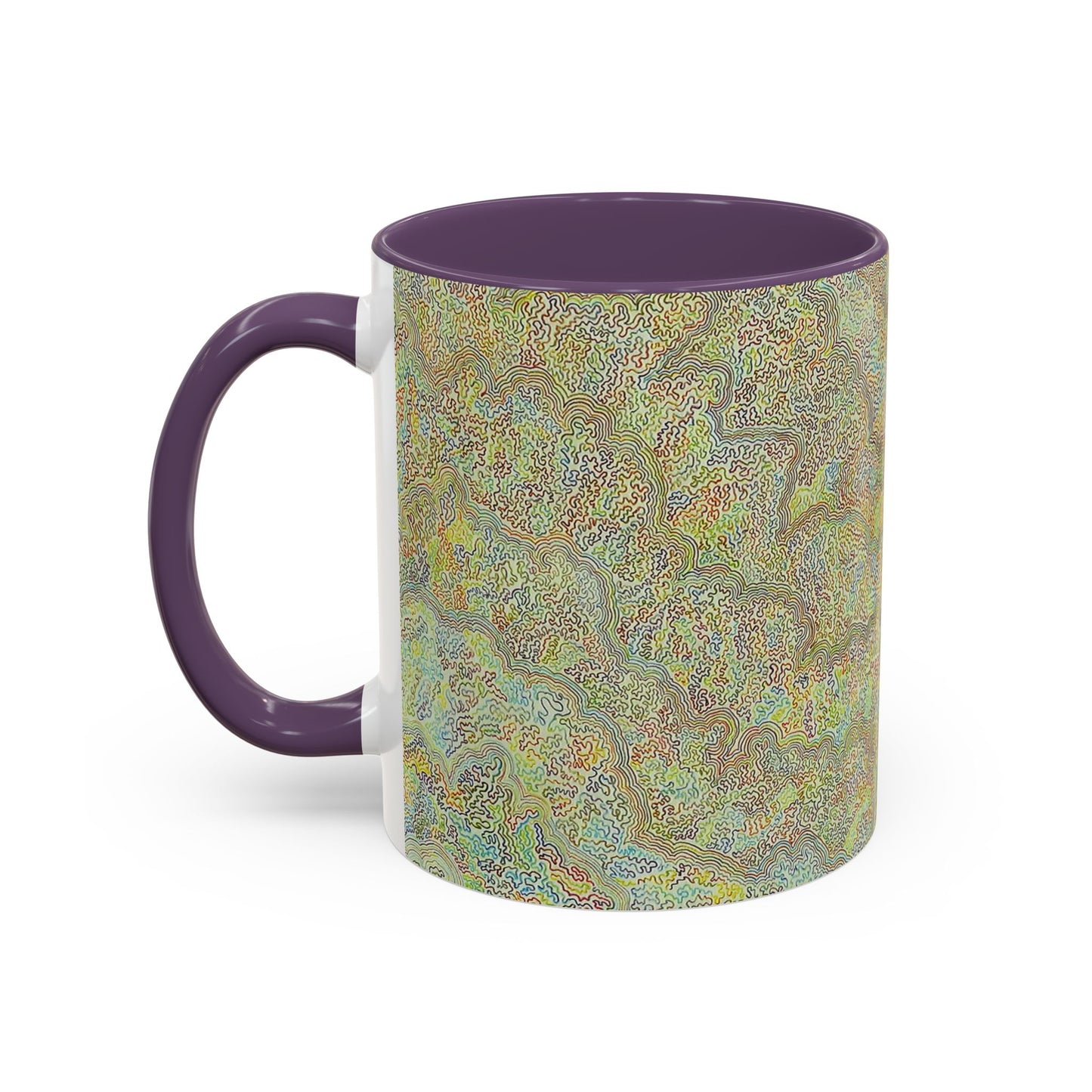 Bohemian Accent Coffee Mug - Colorful Swirl Design for Art Lovers