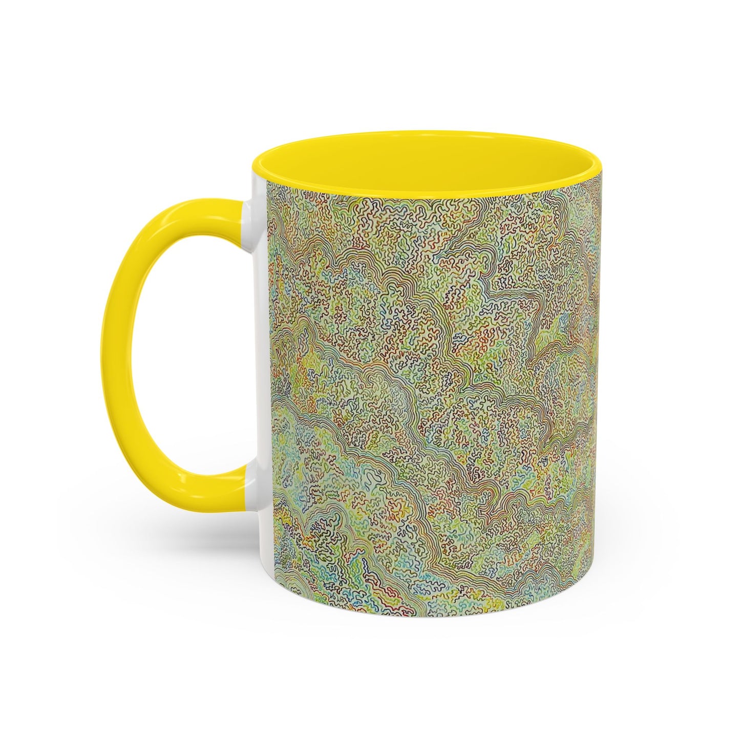 Bohemian Accent Coffee Mug - Colorful Swirl Design for Art Lovers