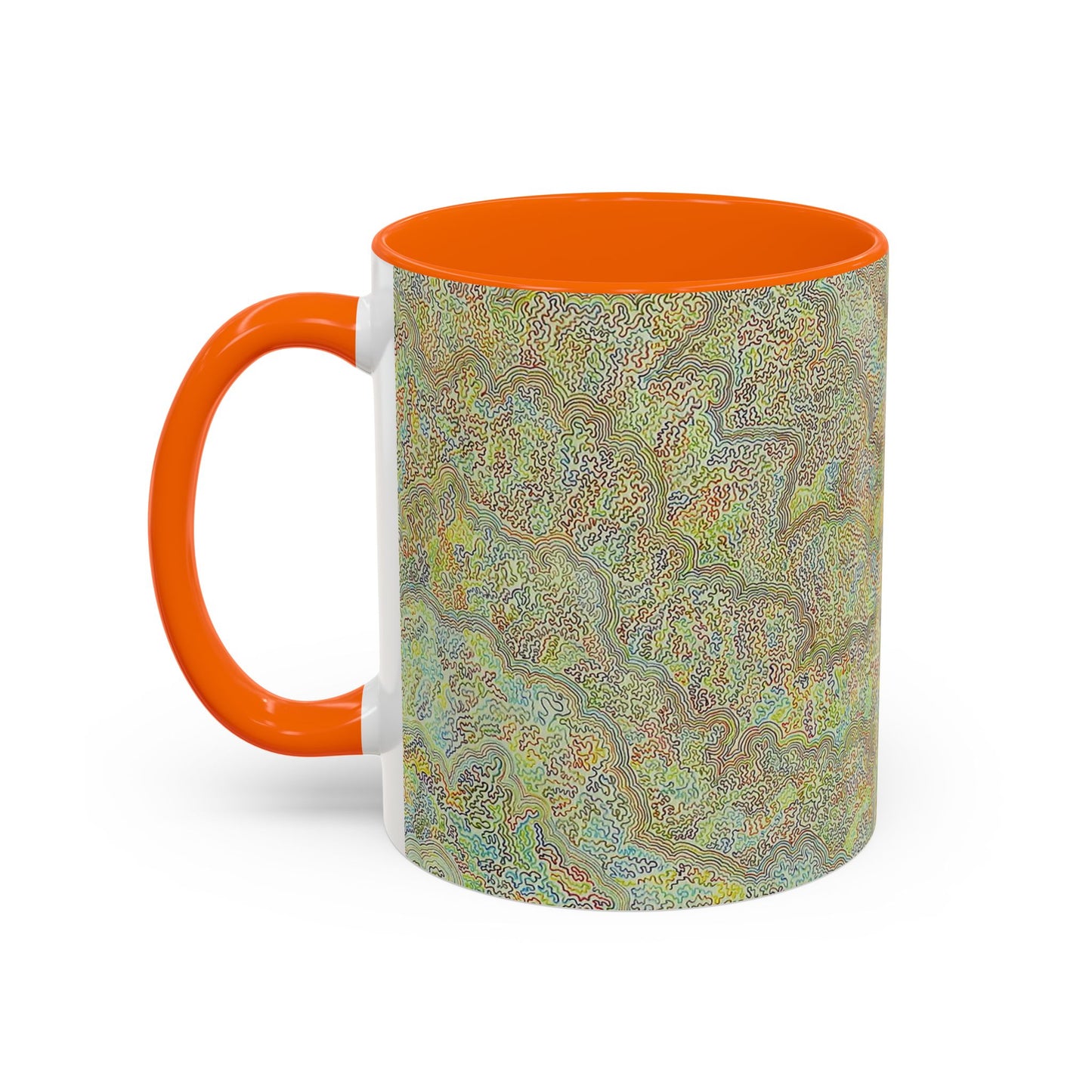 Bohemian Accent Coffee Mug - Colorful Swirl Design for Art Lovers