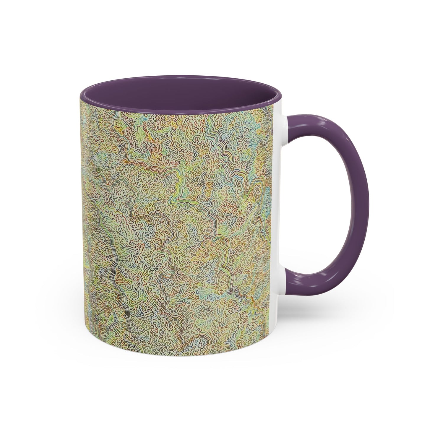 Bohemian Accent Coffee Mug - Colorful Swirl Design for Art Lovers