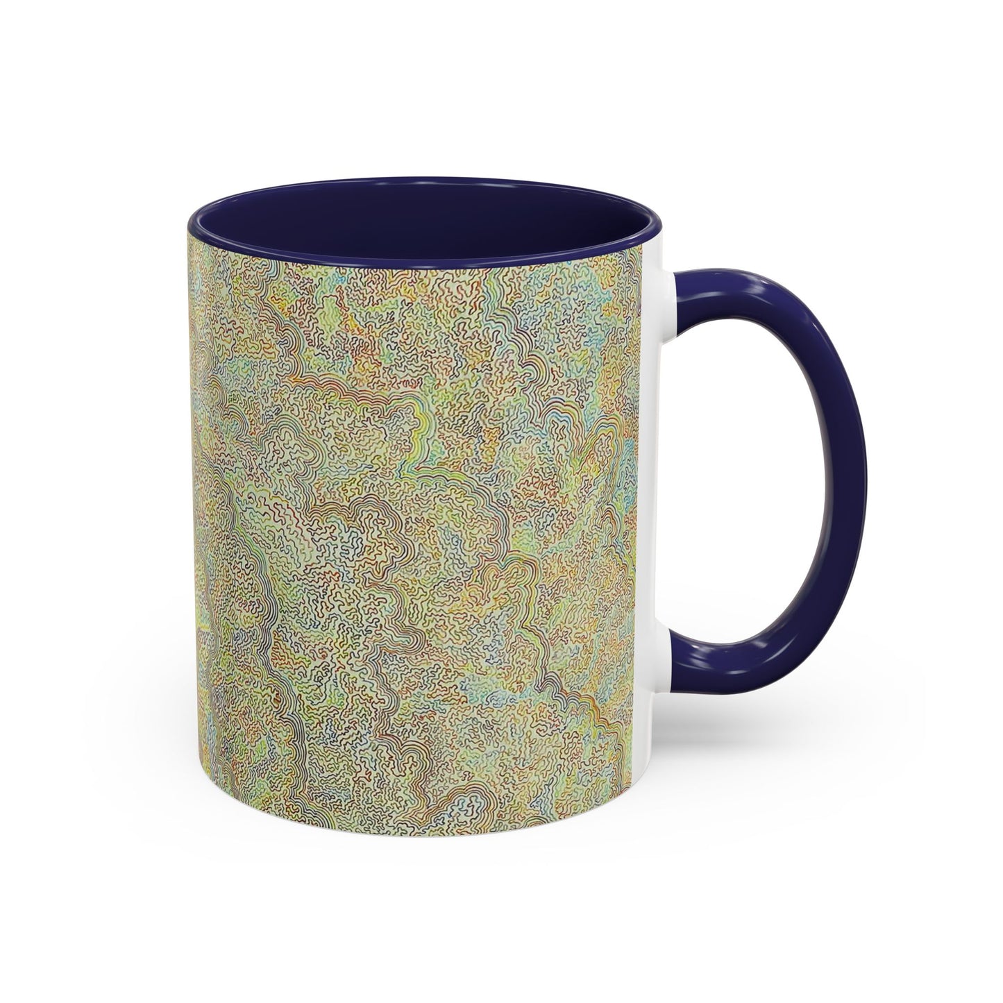 Bohemian Accent Coffee Mug - Colorful Swirl Design for Art Lovers