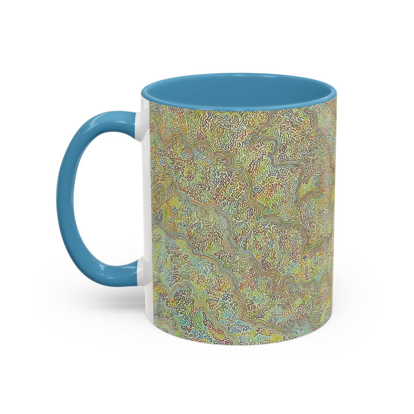 Bohemian Accent Coffee Mug - Colorful Swirl Design for Art Lovers