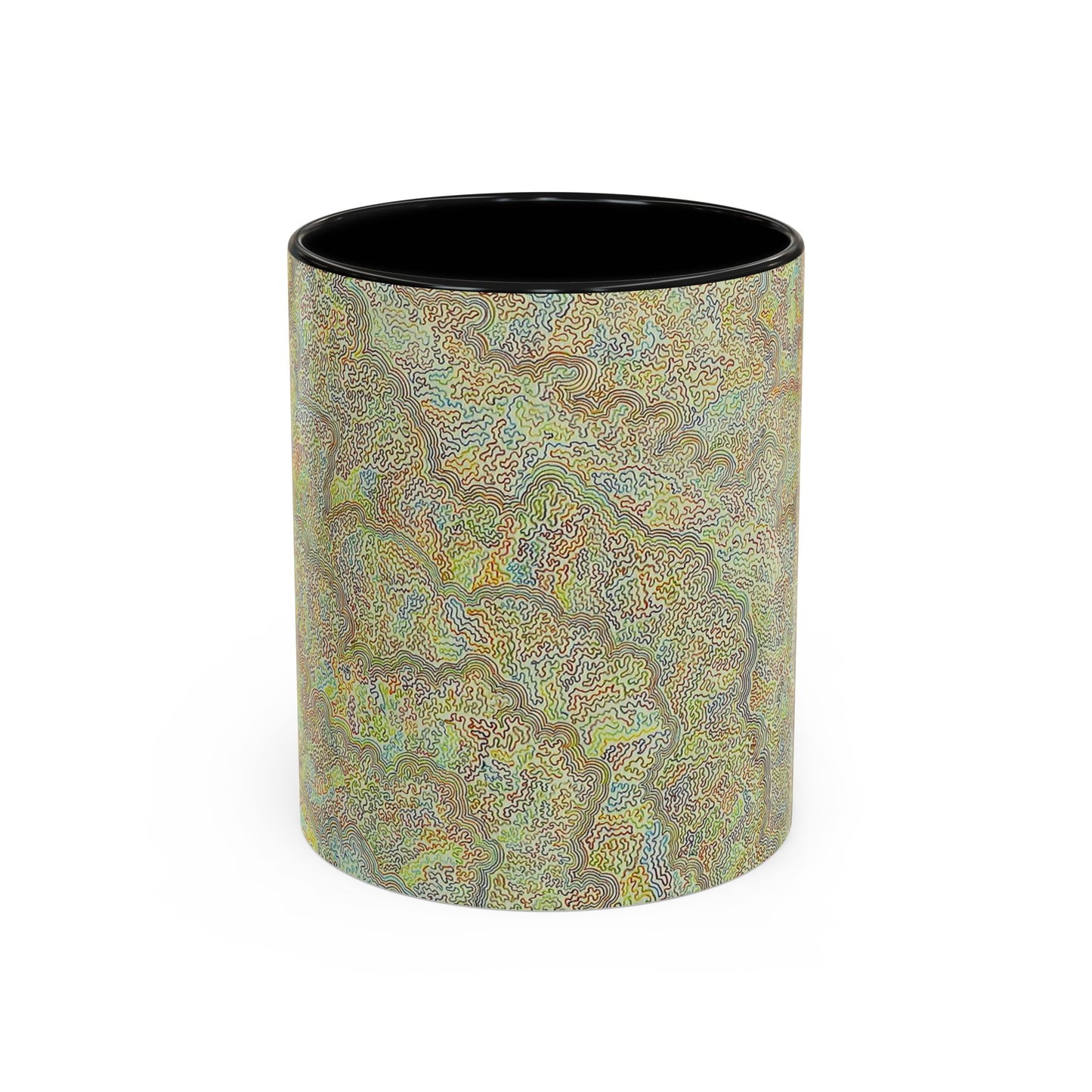 Bohemian Accent Coffee Mug - Colorful Swirl Design for Art Lovers