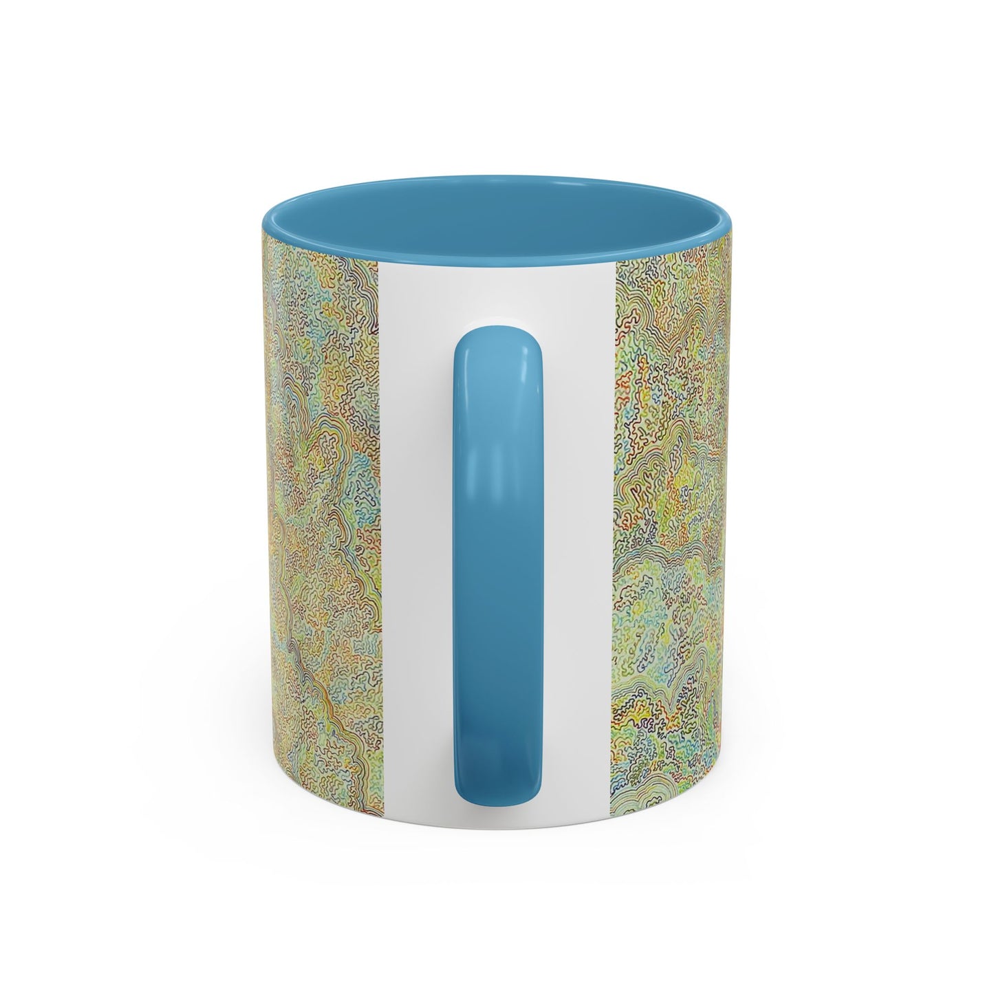Bohemian Accent Coffee Mug - Colorful Swirl Design for Art Lovers