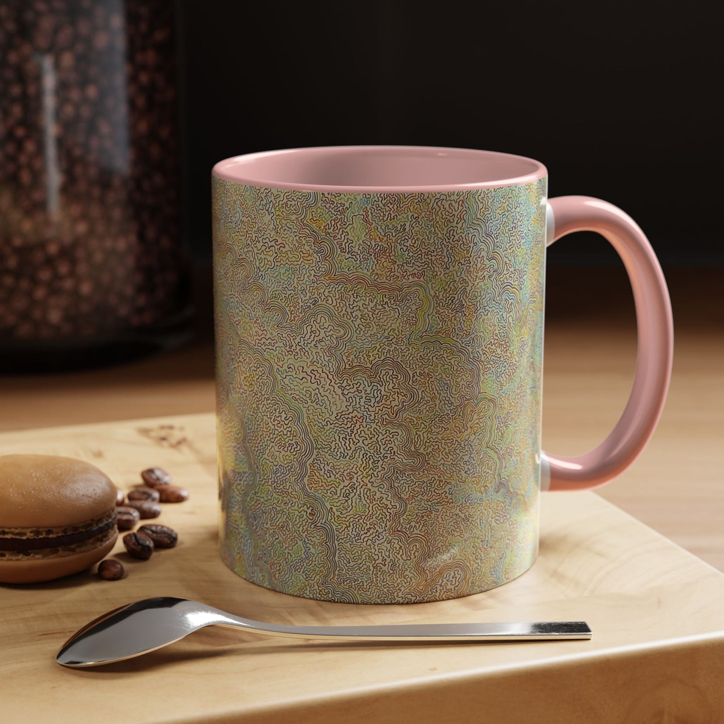 Bohemian Accent Coffee Mug - Colorful Swirl Design for Art Lovers