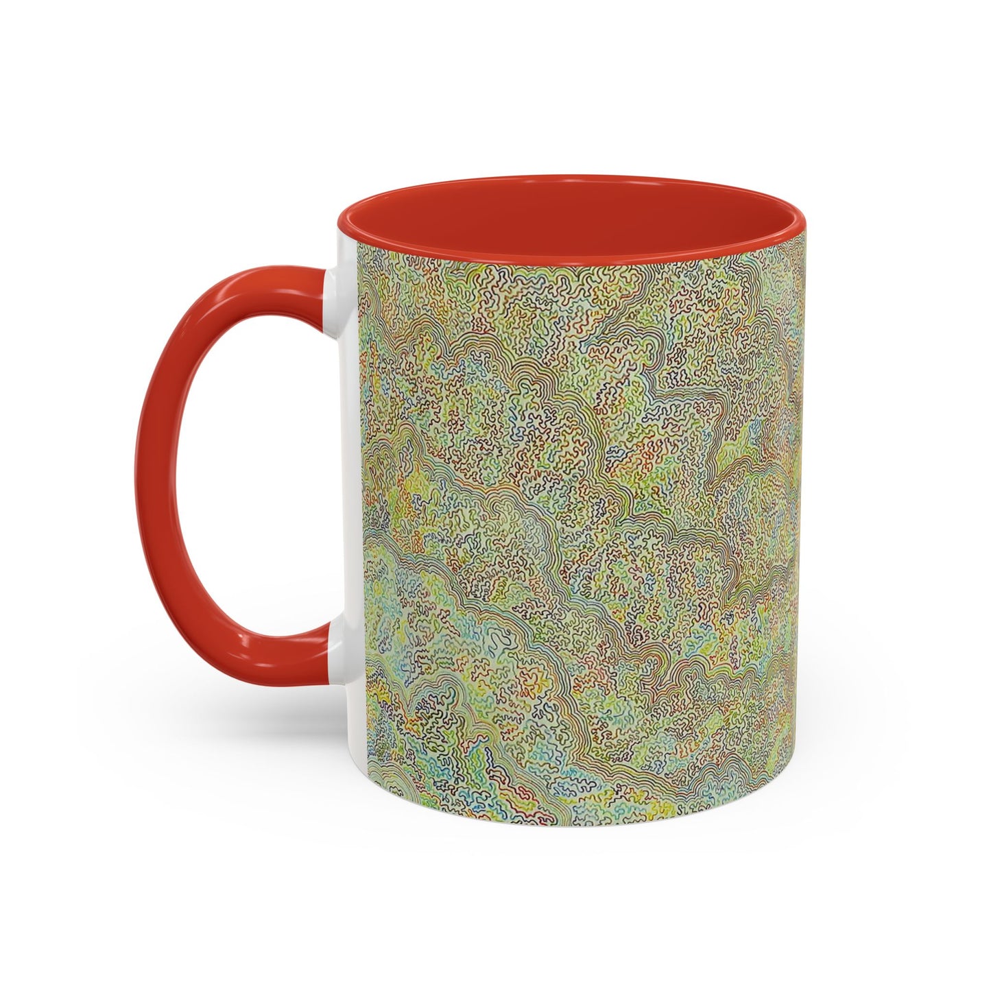 Bohemian Accent Coffee Mug - Colorful Swirl Design for Art Lovers