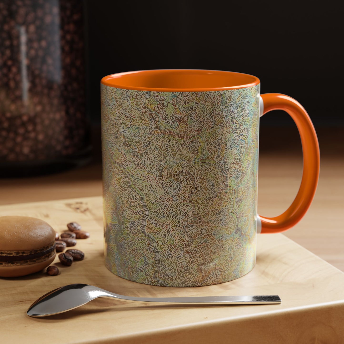Bohemian Accent Coffee Mug - Colorful Swirl Design for Art Lovers