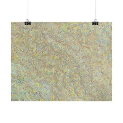 (Single Line Drawing) Abstract Aesthetic Rolled Poster – Colorful Swirl Wall Art