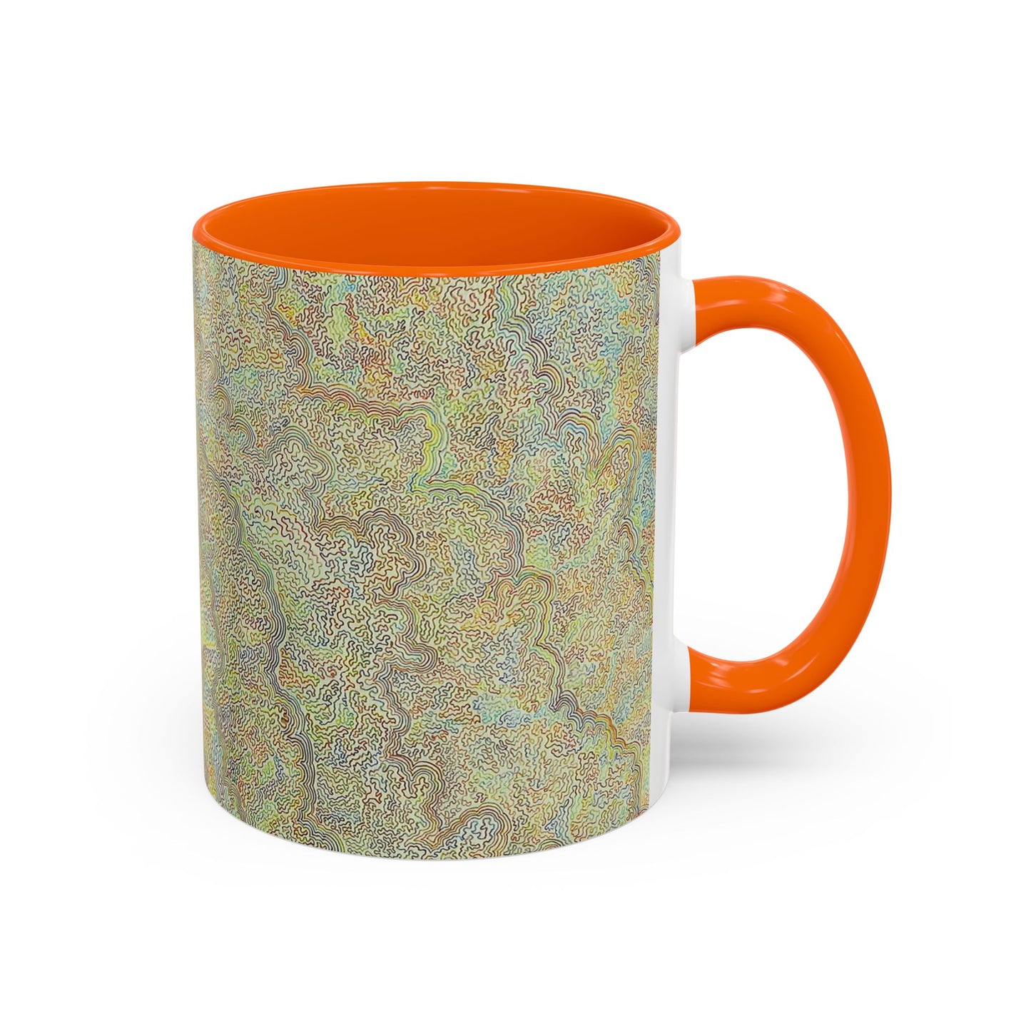 Bohemian Accent Coffee Mug - Colorful Swirl Design for Art Lovers
