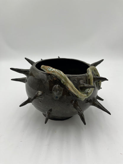 Handmade Ceramic Spiky Snake Vase – Wheel Thrown Pottery