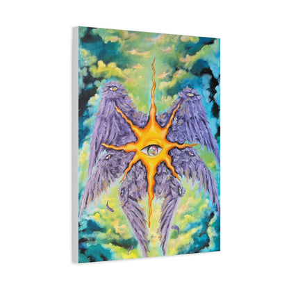 Fear Not II Canvas Art – Angelic Wings & Cosmic Vibe for Home Decor