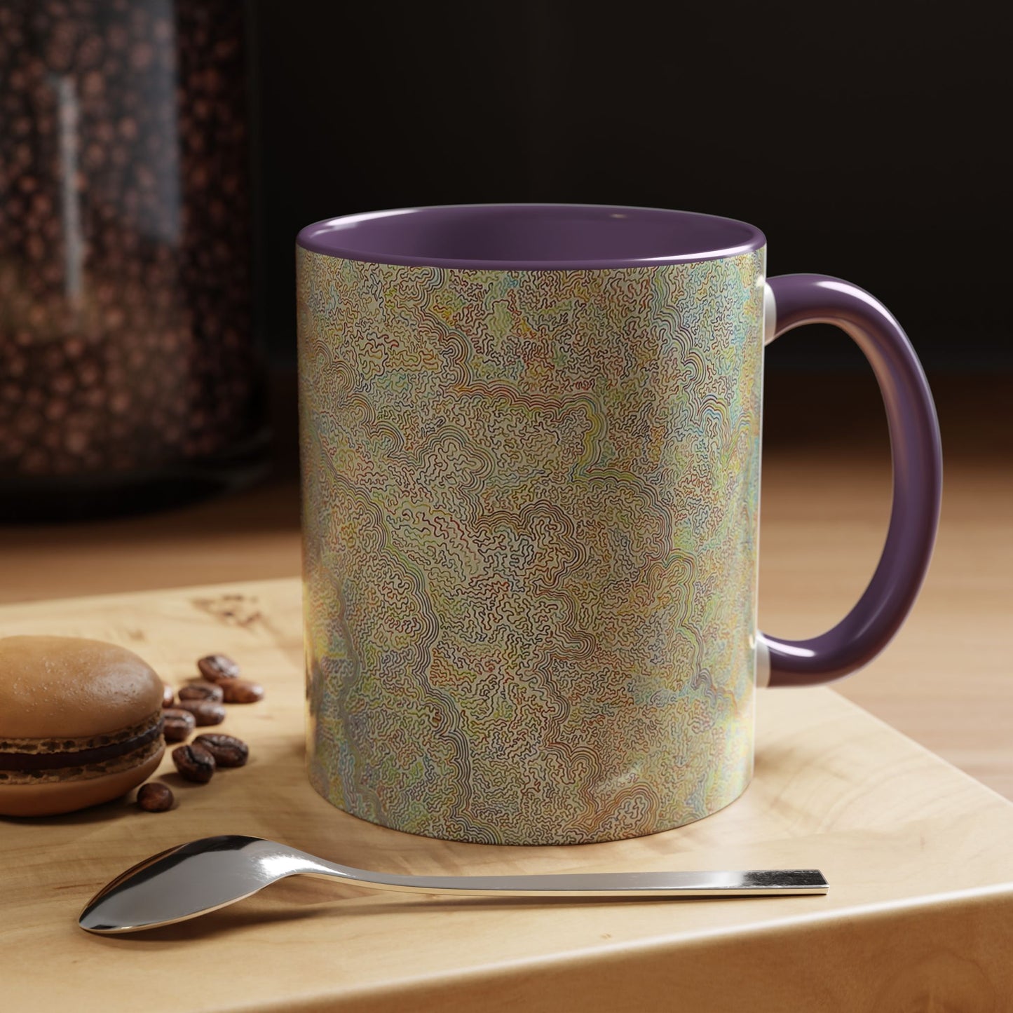 Bohemian Accent Coffee Mug - Colorful Swirl Design for Art Lovers