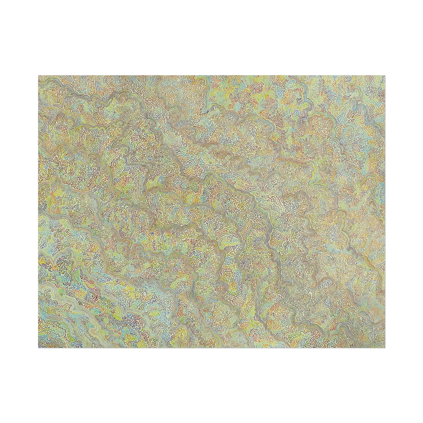 (Single Line Drawing) Abstract Aesthetic Rolled Poster – Colorful Swirl Wall Art