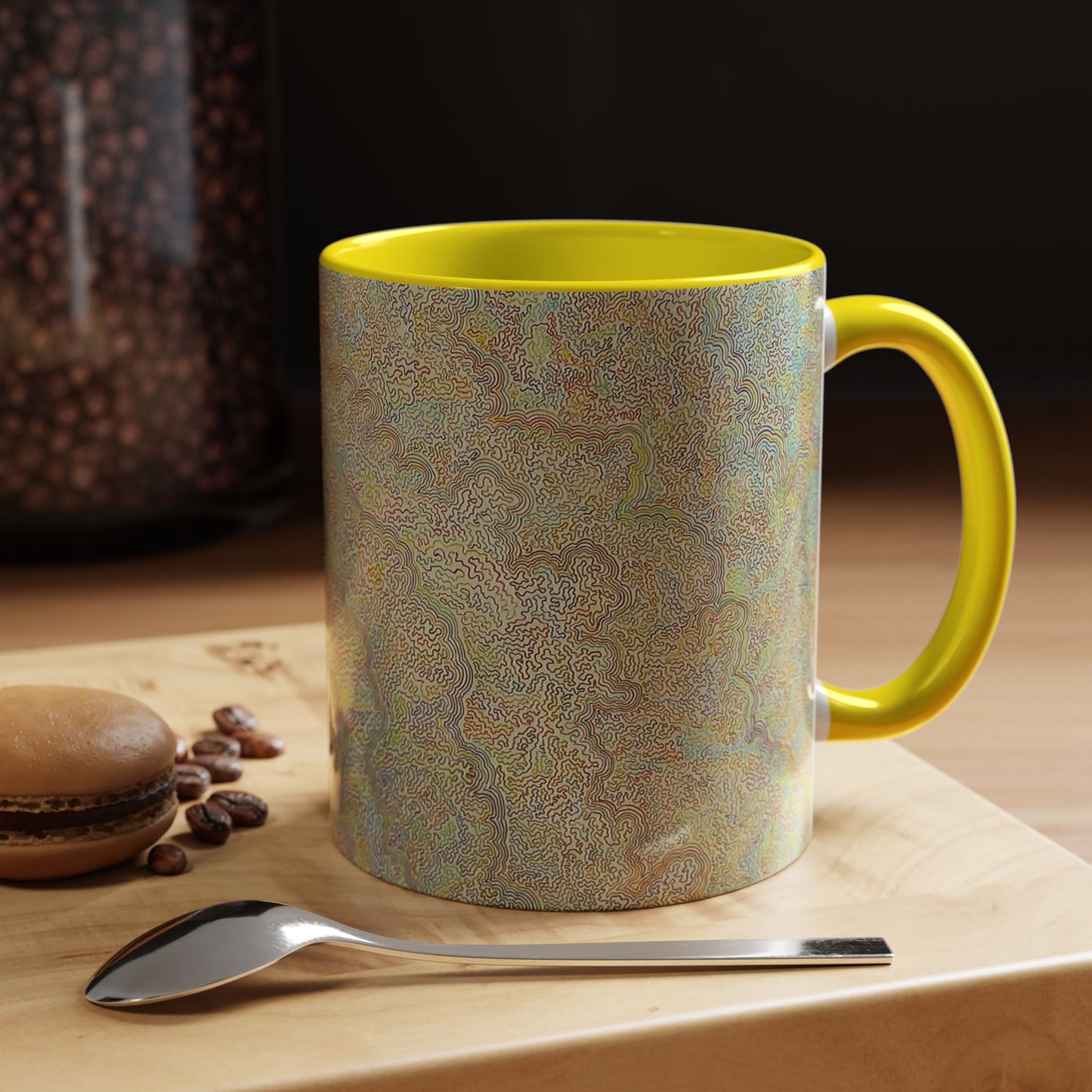 Bohemian Accent Coffee Mug - Colorful Swirl Design for Art Lovers