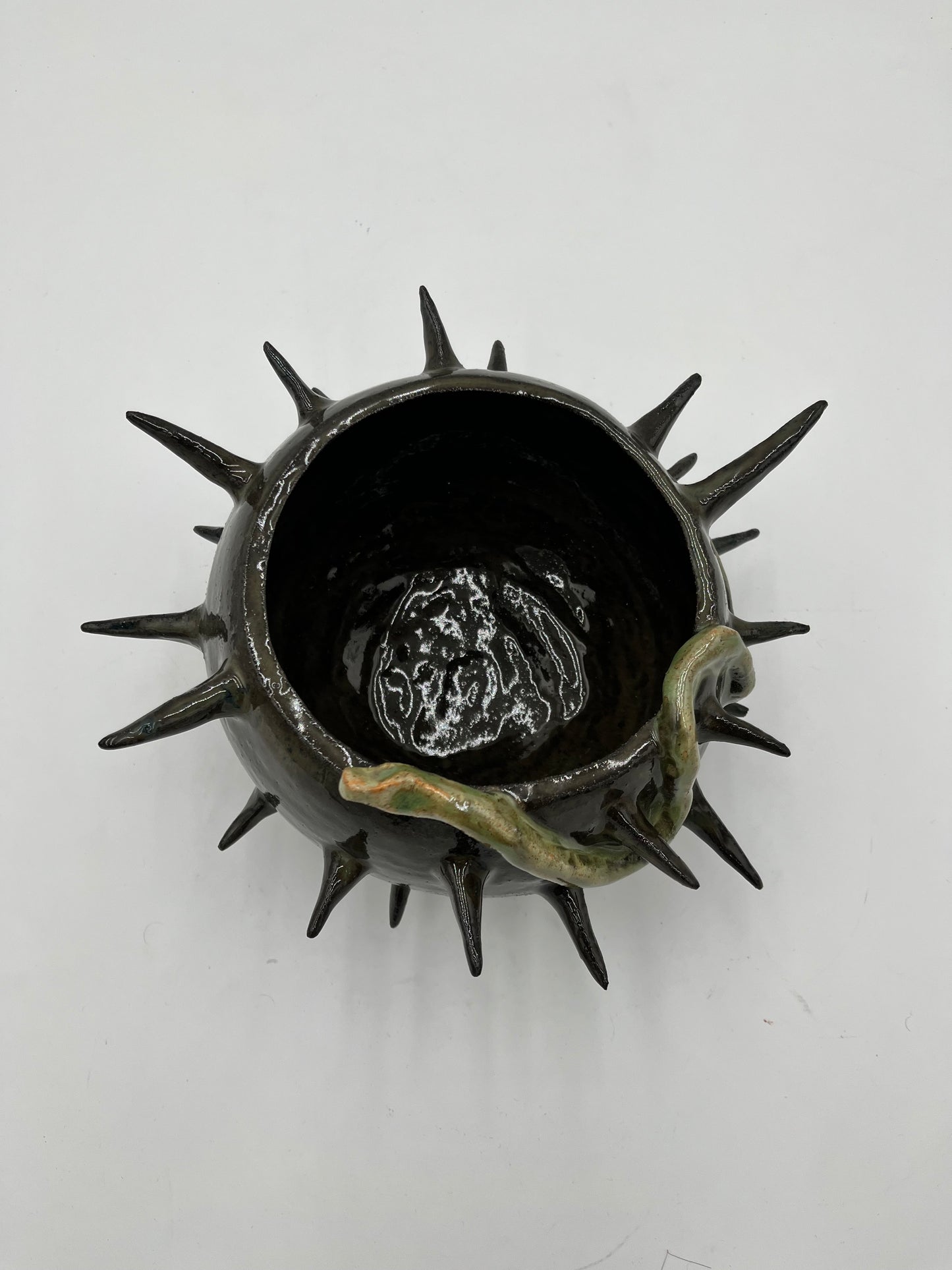 Handmade Ceramic Spiky Snake Vase – Wheel Thrown Pottery