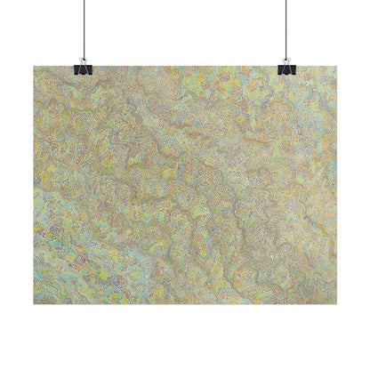 (Single Line Drawing) Abstract Aesthetic Rolled Poster – Colorful Swirl Wall Art