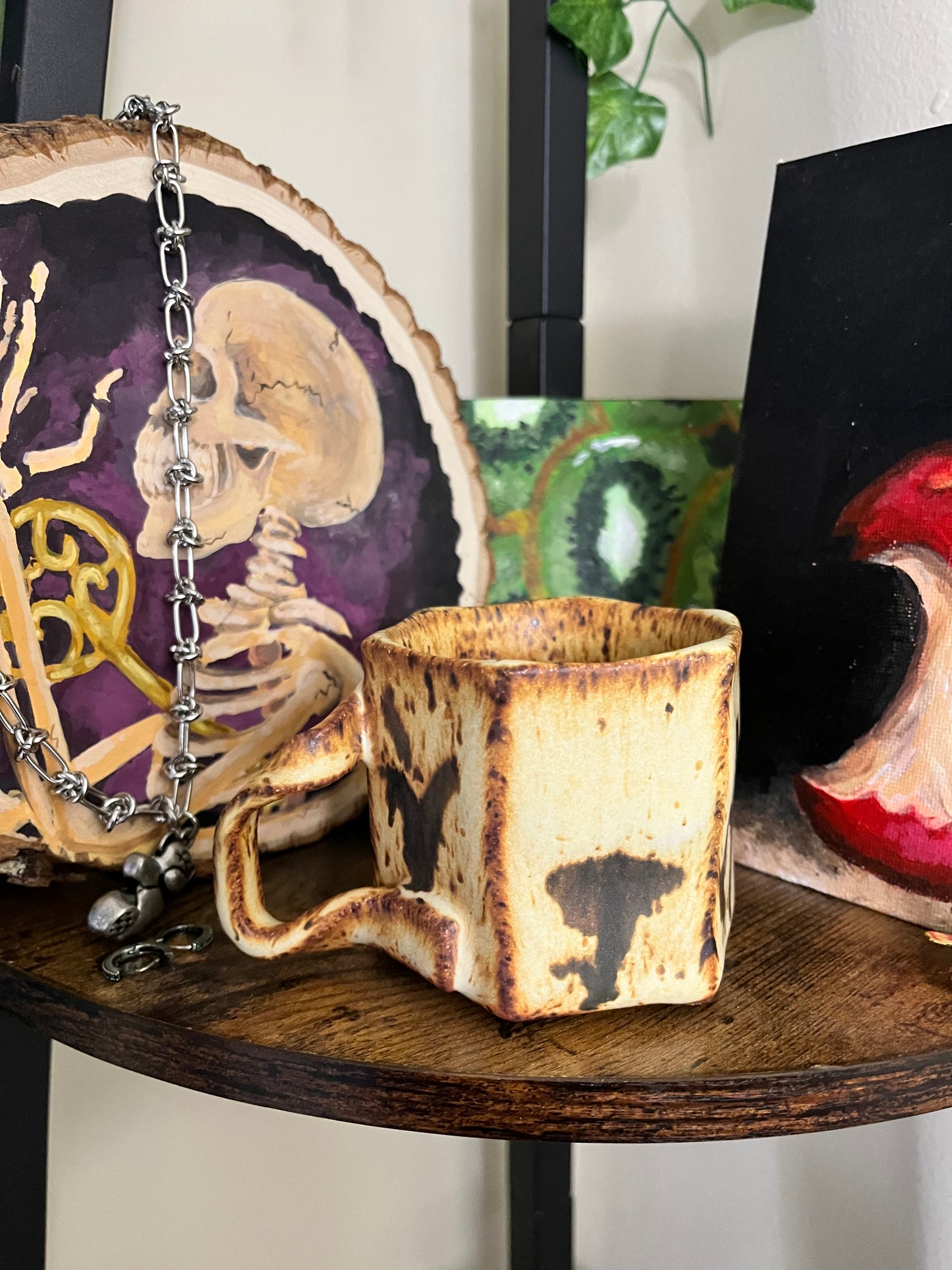 Wheel Thrown Marshmallow Mug