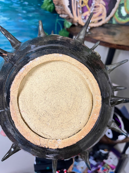 Handmade Ceramic Spiky Snake Vase – Wheel Thrown Pottery